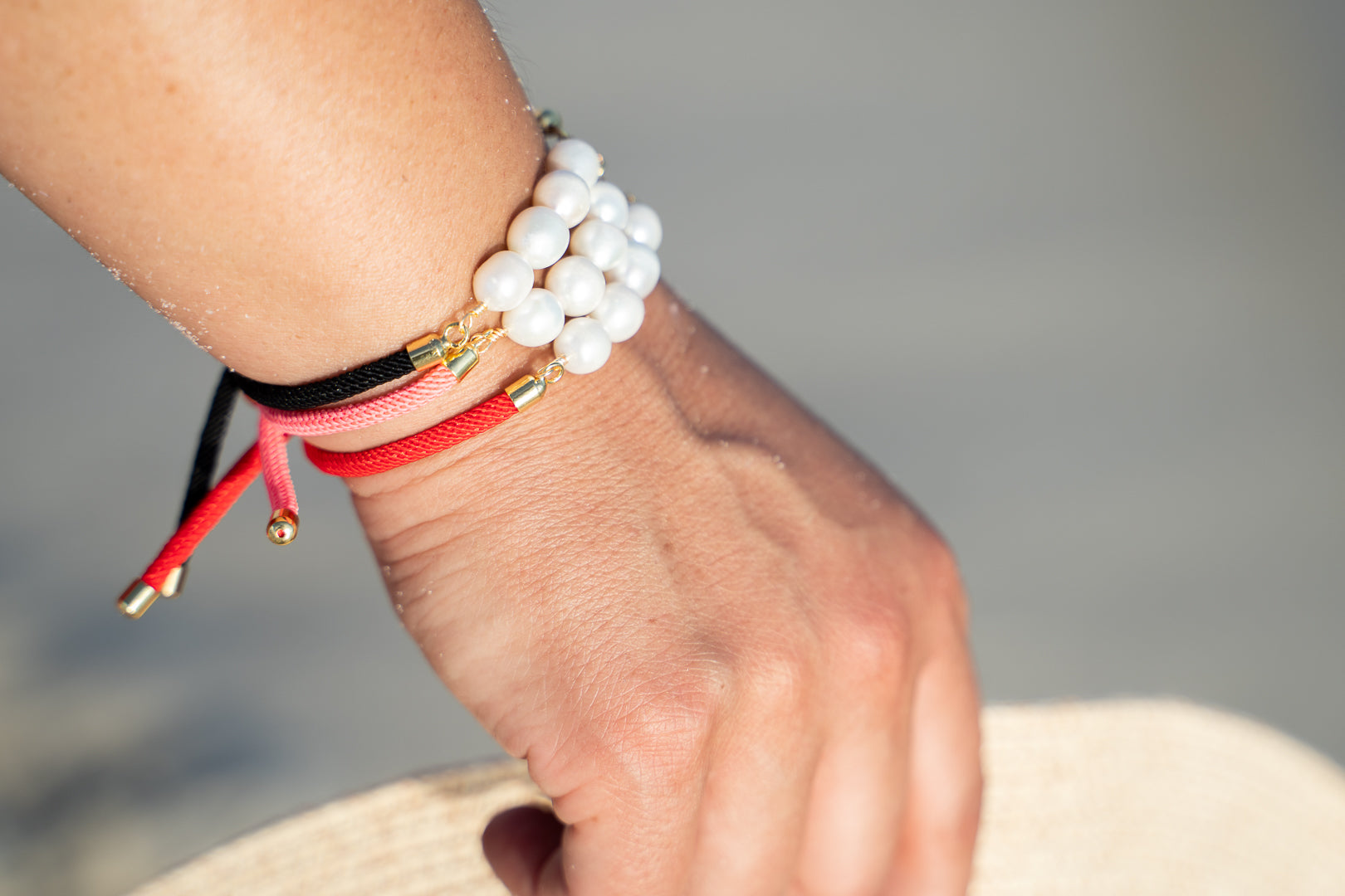 White pearls bracelets