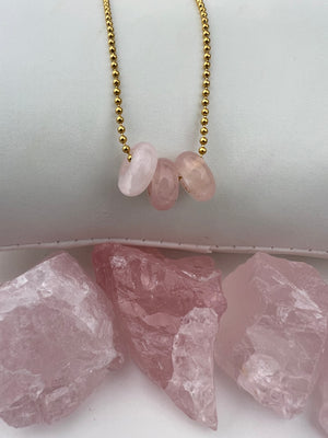 Rose Quartz Beads Necklace