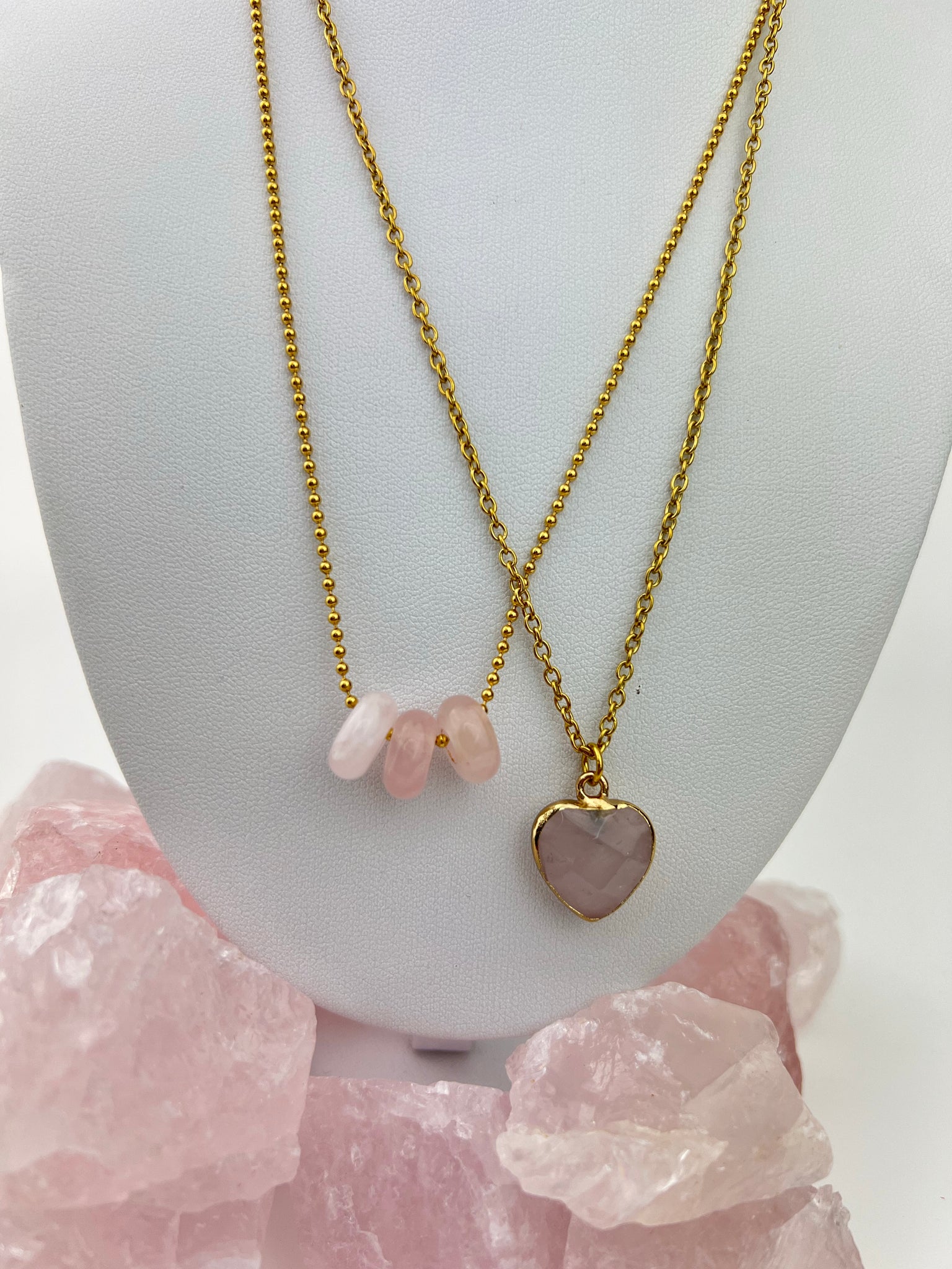 Rose Quartz Beads Necklace