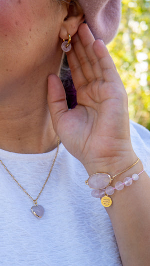 Rose Quartz Heart Necklace