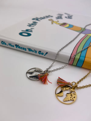 World map necklace